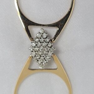 14k Yellow Gold Vintage Diamond & Amethyst Flip Ring